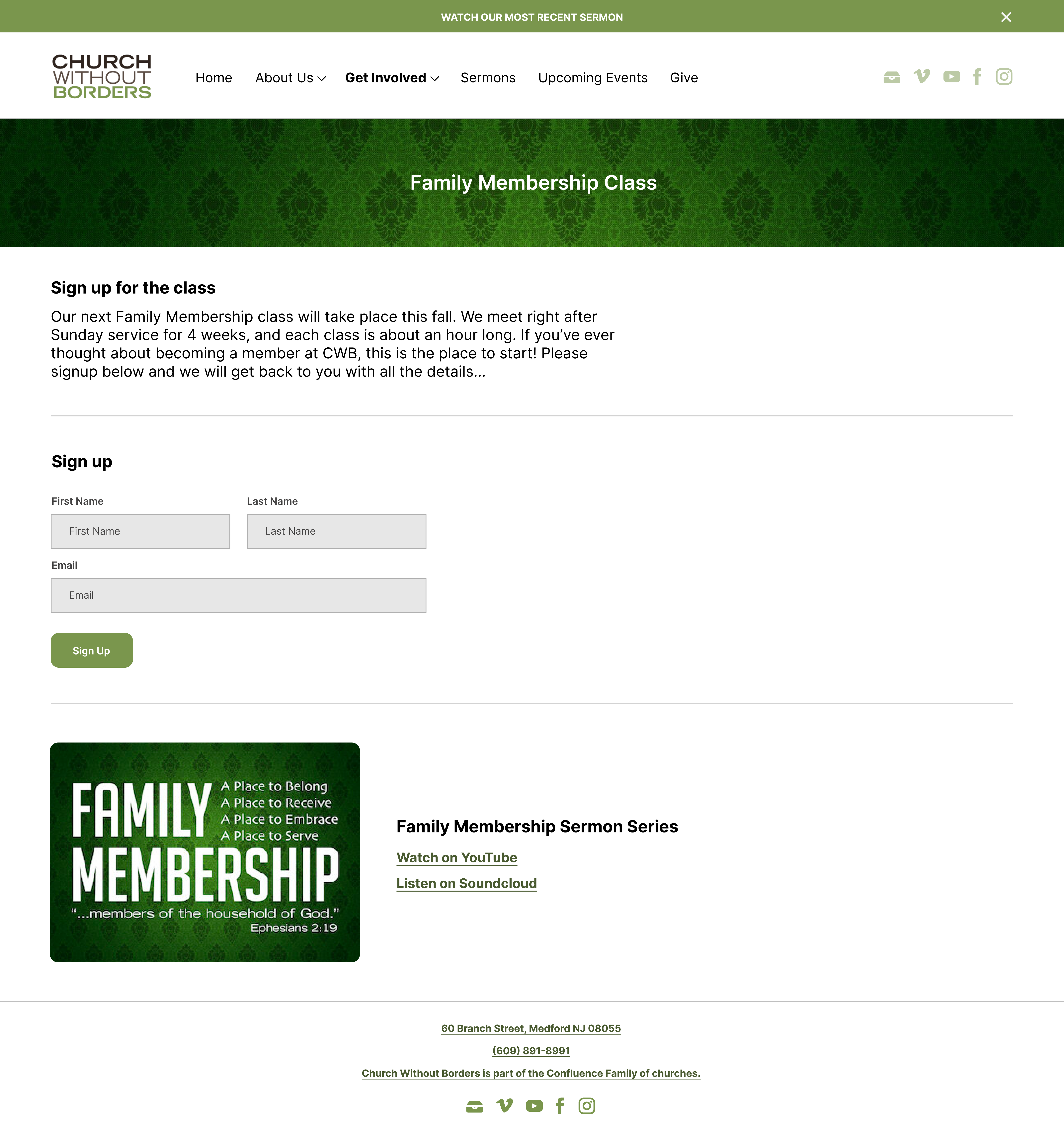 membership page final design