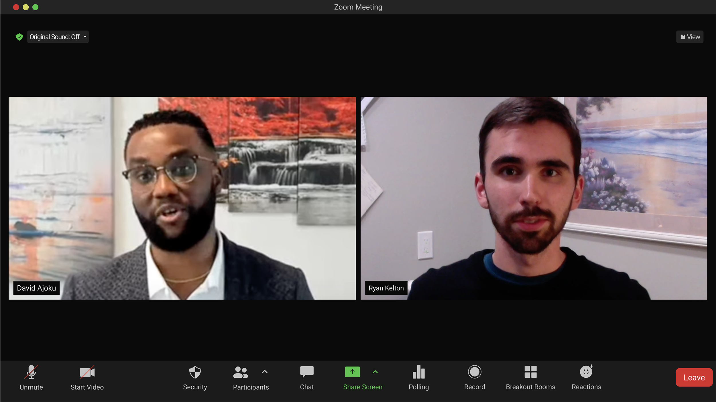 screenshot of a virtual meeting with the CEO of Demystifyd